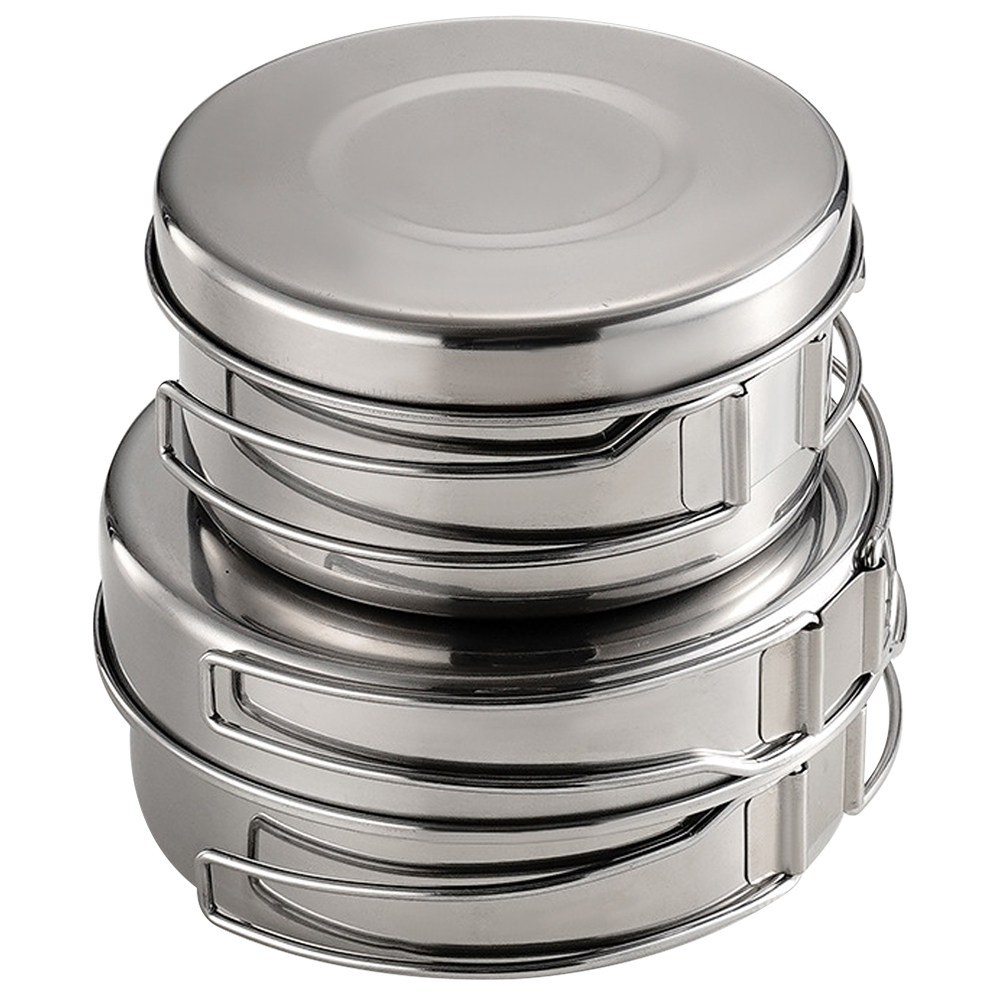 Camping Cooking Set Lightweight - 1Set Stainless Steel Camping Cookware Set