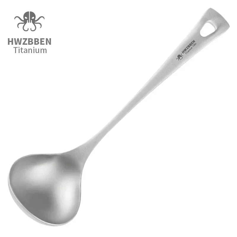 Camping Cooking Hardware - HWZBBEN Outdoor Titanium Soup Spoons with