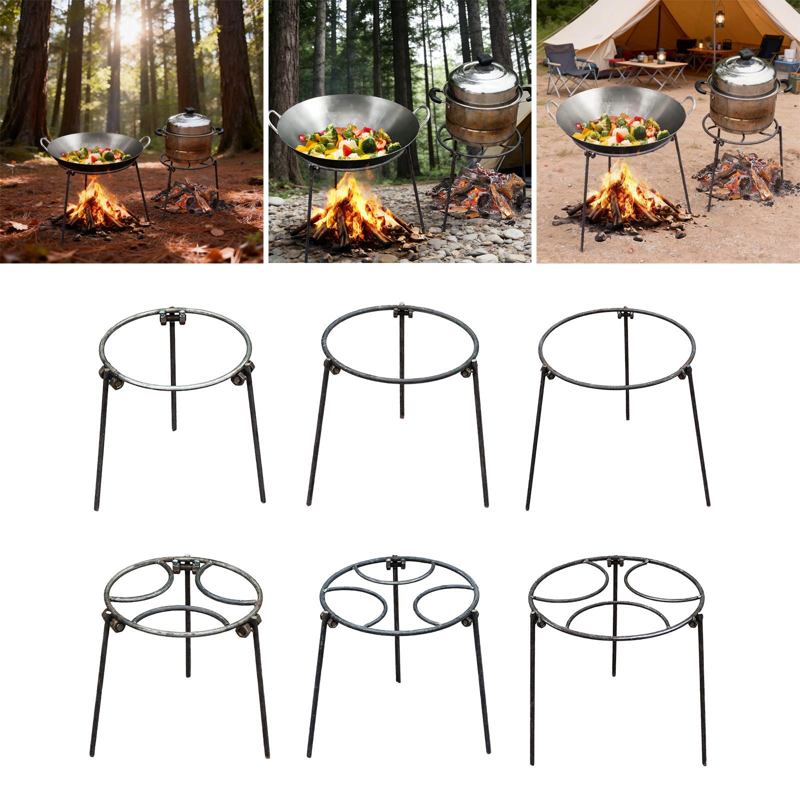 Camping Cooking Open Fire - Campfire Tripod,Dutch Oven Multipurpose Woks Holder,Open