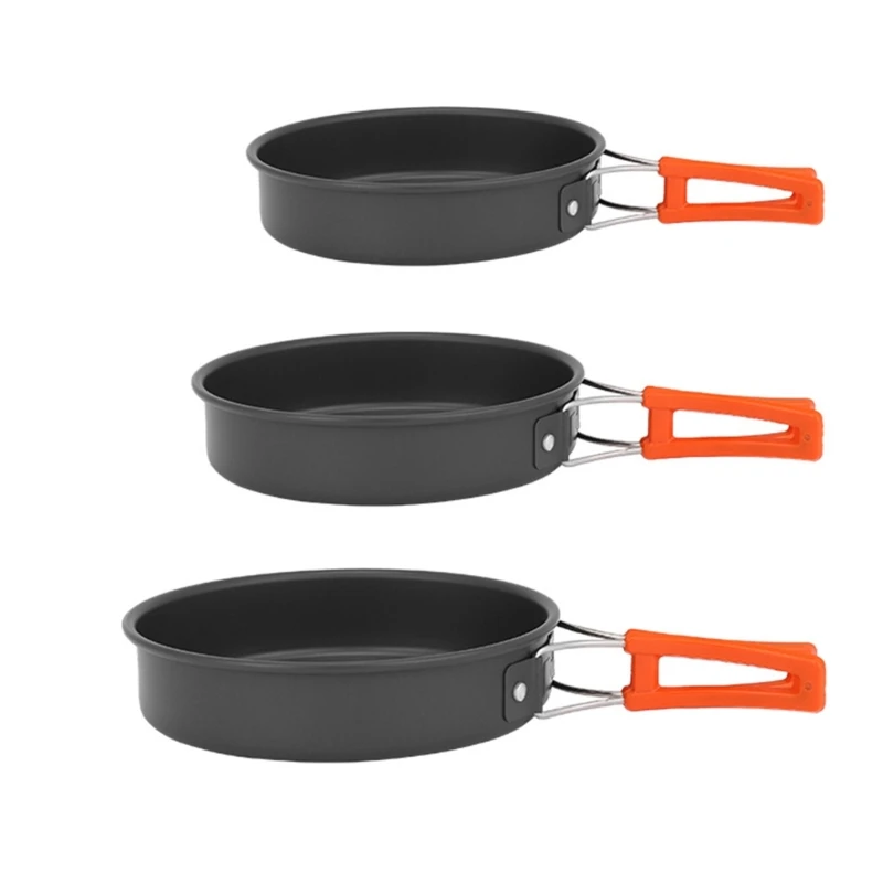 Camping Cooking Set Lightweight - Portable Frying Pan with Storage Bag
