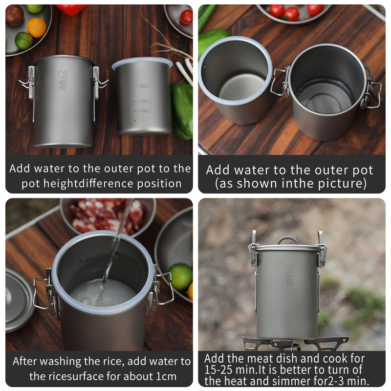 KEITH Pure Titanium Rice Cooke - Camping Cooking Hardware review and price