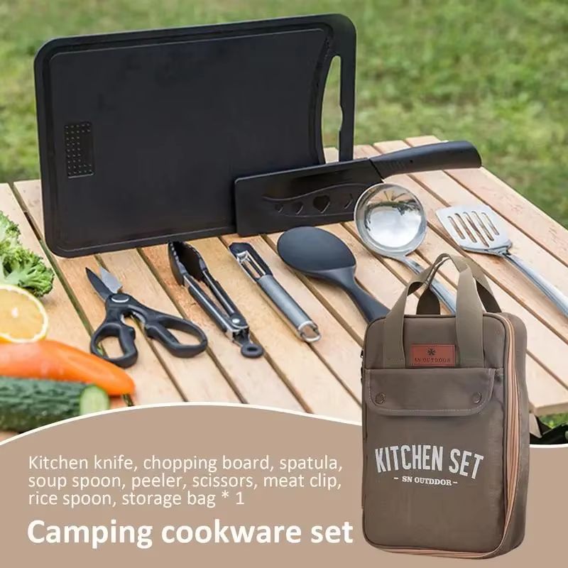 8pcs Camping Kitchen Cookware  - Camping Cooking Hardware review and price
