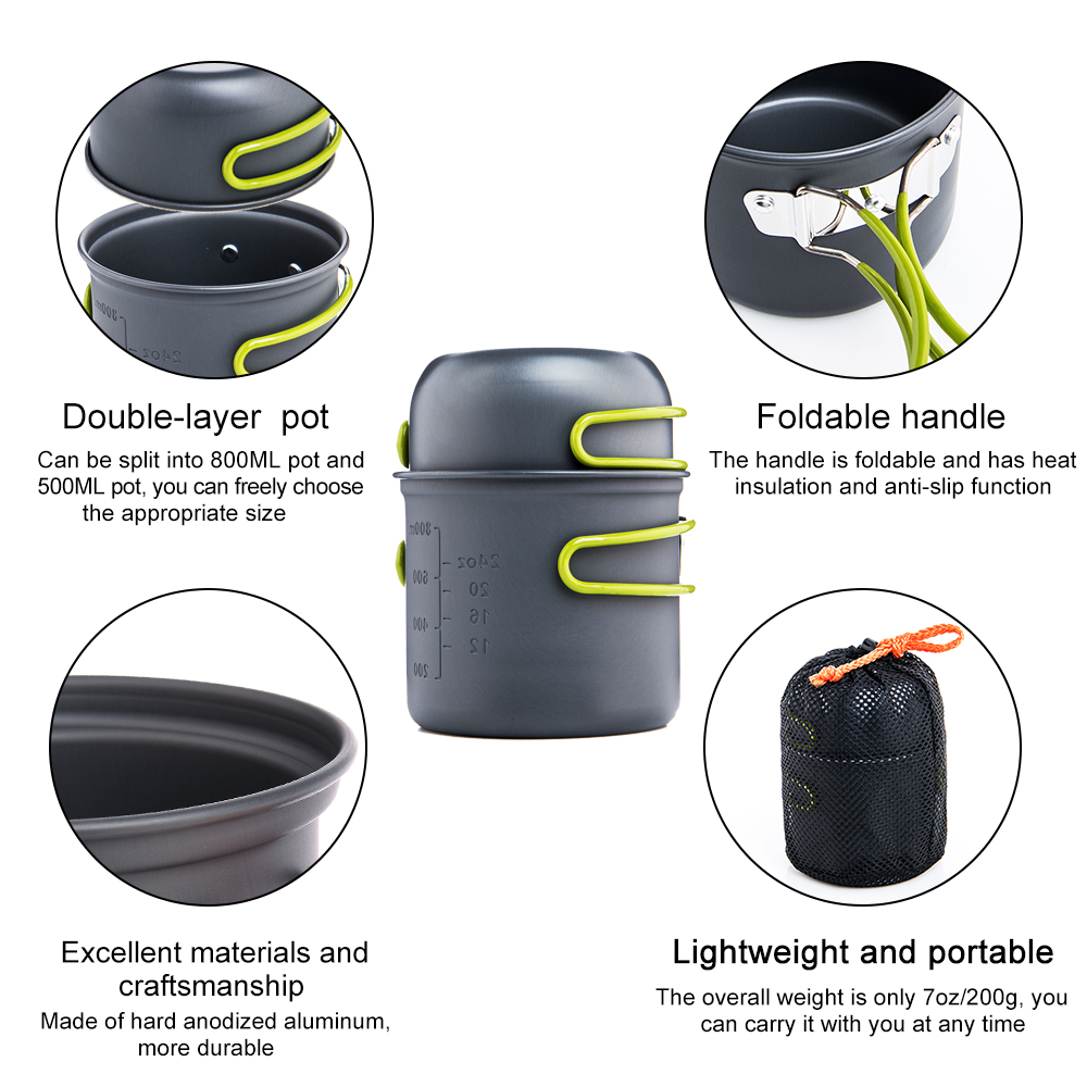 Widesea Camping Cooking Utensi - Quechua Camping Cooking Set review and price