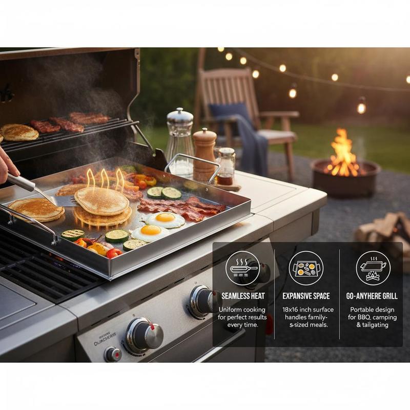 Universal Flat Top Griddle 18x - Camping Cooking Hardware review and price