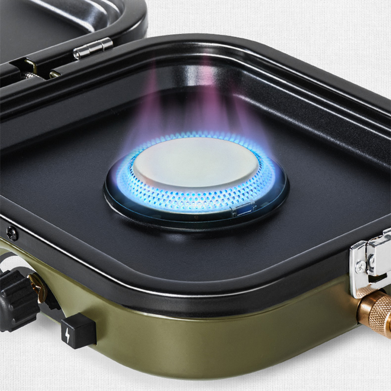 Folding Double Fire Gas Stove  - Camping Double Cooking Stove review and price