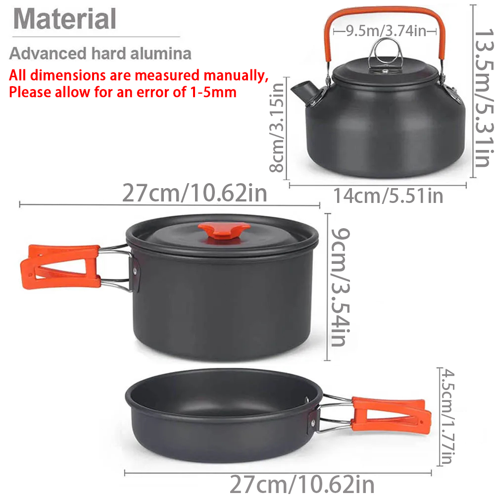 1pcs/1set Camping Cookware Kit - Camping Cooking Hardware review and price