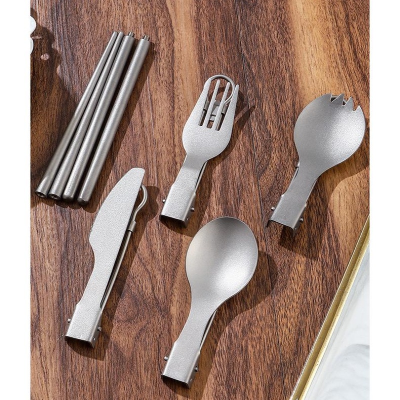 Titanium Foldable Utensil Set  - Camping Cooking Set Lightweight review and price
