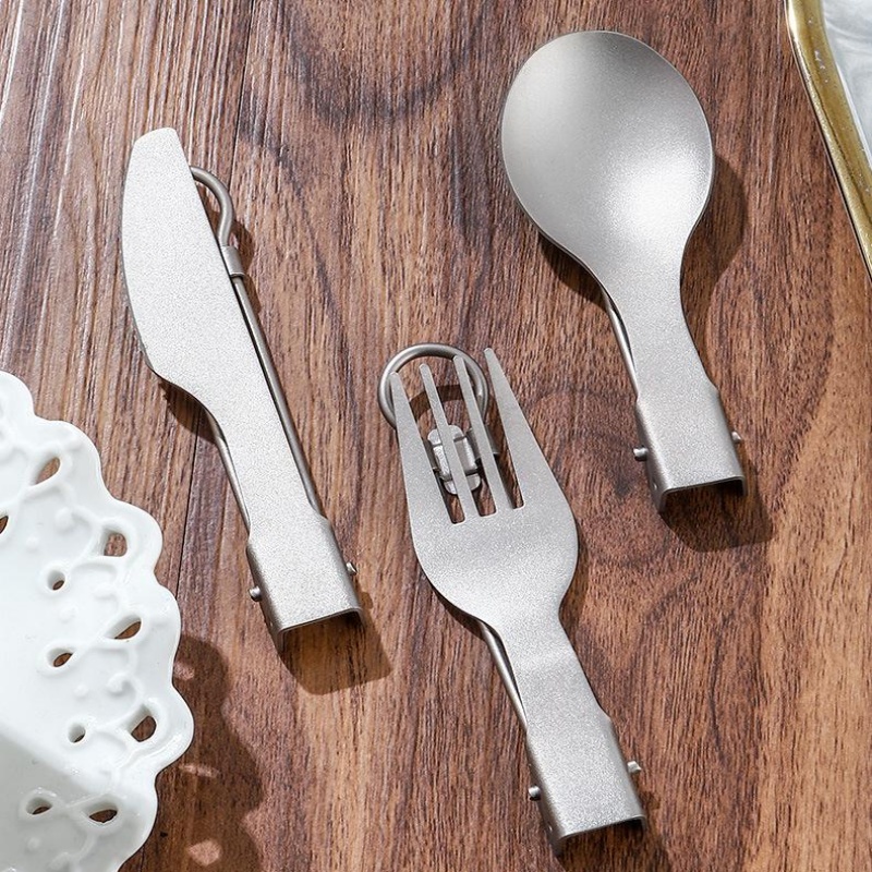 Titanium Foldable Utensil Set  - Camping Cooking Set Lightweight review and price