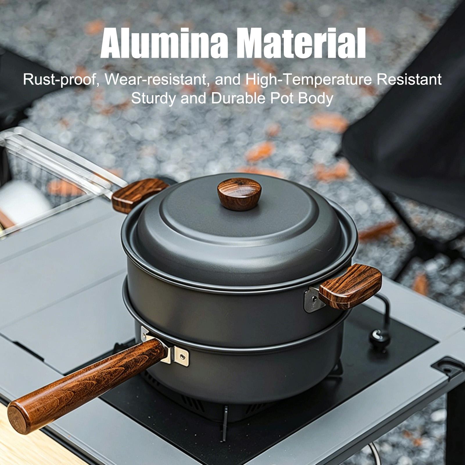 Camping Pot Portable Large Lig - Camping Double Cooking Stove review and price