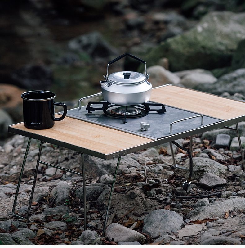 Outdoor foldable card-type cam - Camping Cooking Table With Windshield review and price