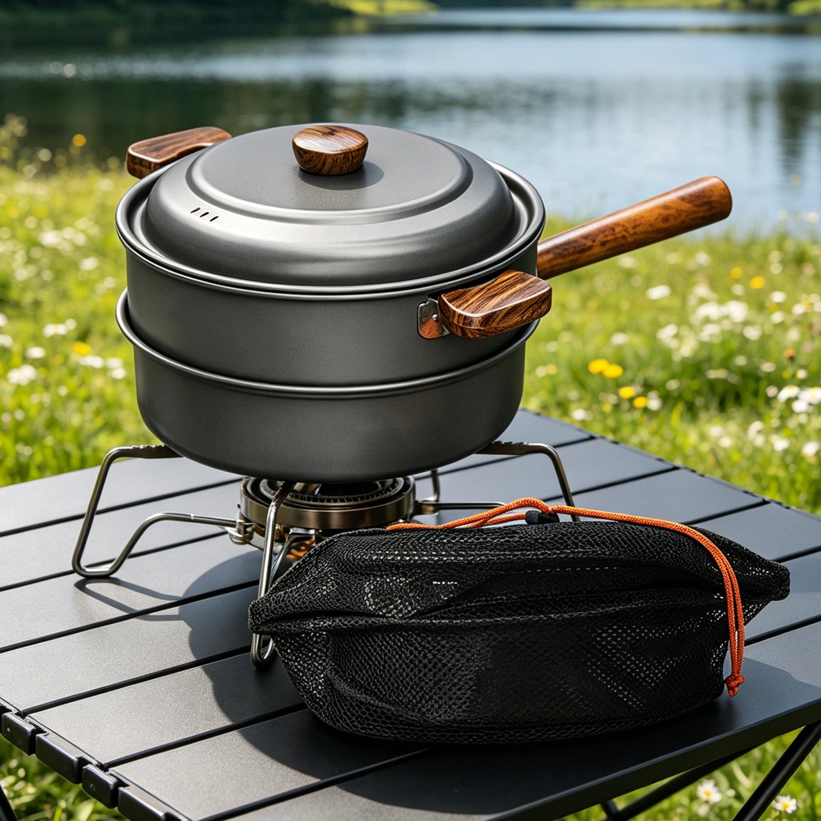 Backpacking Pot Double-Layer W - Camping Double Cooking Stove review and price